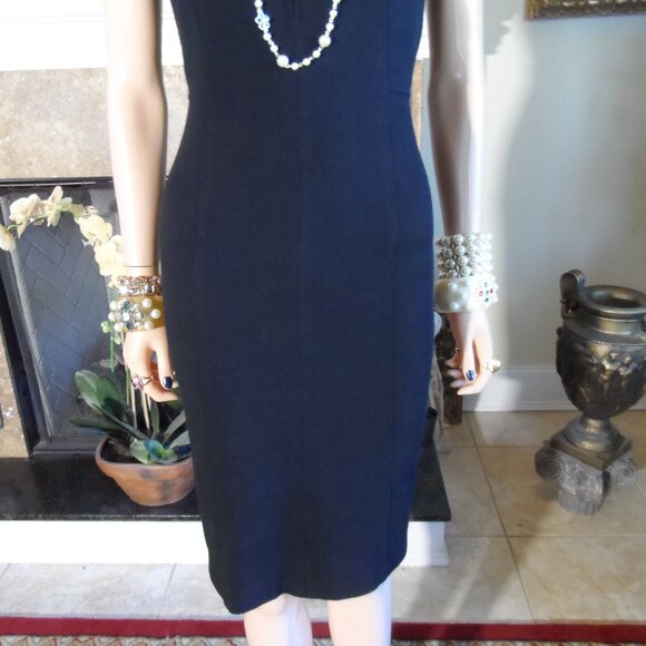 Akris Punto Black Sheath Dress w/Front Zipper Detail Size FR 36/US 4 - Picture 11 of 16